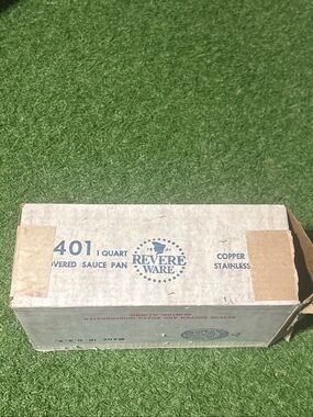Revere Ware Copper Clad Stainless Steel 1 Quart Covered Sauce Pan 1401 New W/box